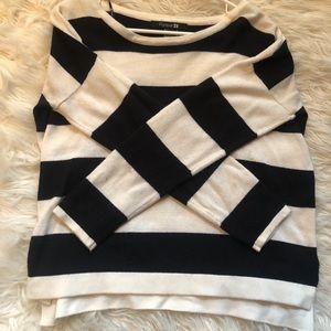 Stripped loose sweater